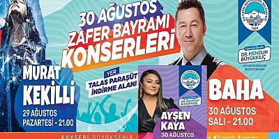 Büyükşehir'den 30 Ağustos Zafer Bayramı'na Özel Konserler