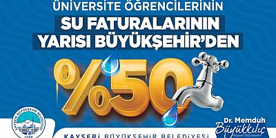 Büyükşehir'den Öğrencilerin Su Faturalarına Yüzde 50'lik Destek