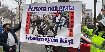 Yusuf Yerkel’in atanması Frankfurt Konsolosluğu önünde protesto edildi
