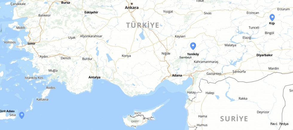 Adana'da deprem
