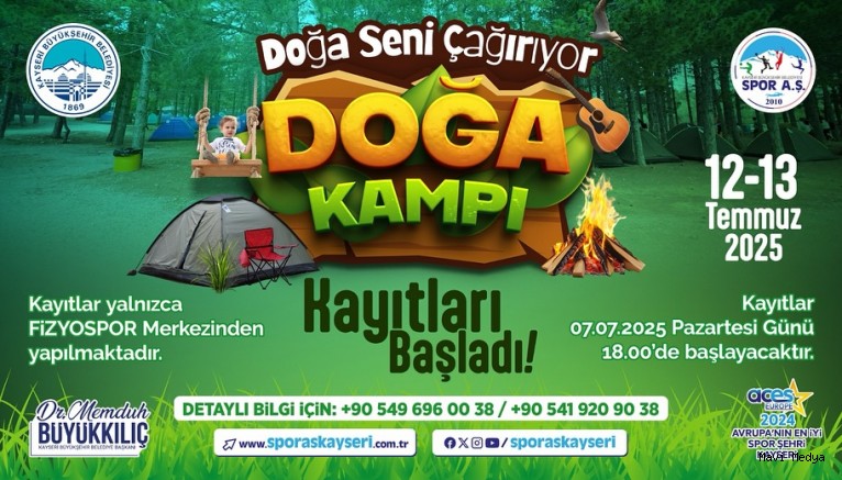 Büyükşehir'in Doğa Seni Çağırıyor Doğa Kampı Kayıtları Başladı
