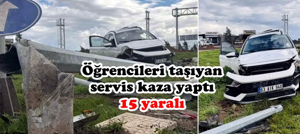 Diyarbakır’da öğrencileri taşıyan servis kaza yaptı: 15 yaralı