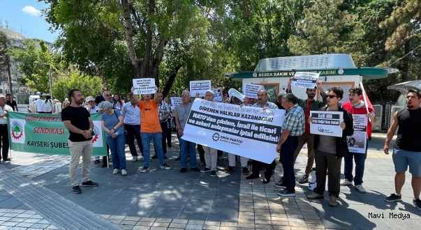 Emek Partisi Kayseri İl Örgütü İsrail'i Protesto Etti