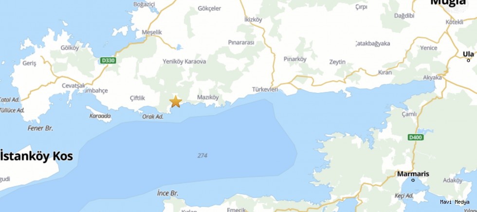 Gökova Körfezi'nde deprem