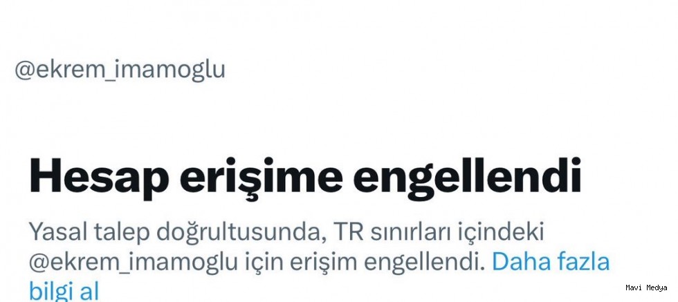 İmamoğlu'nun X hesabına erişim engeli