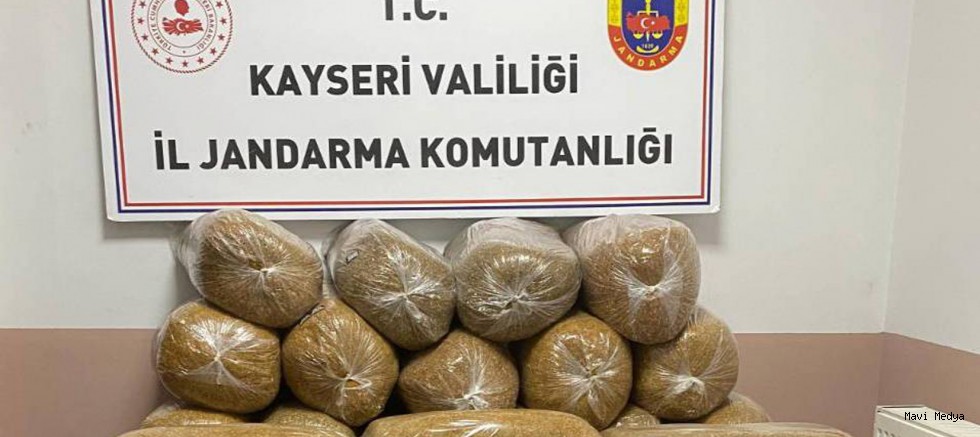 Kayseri’de 400 kilo kaçak tütün ele geçirildi