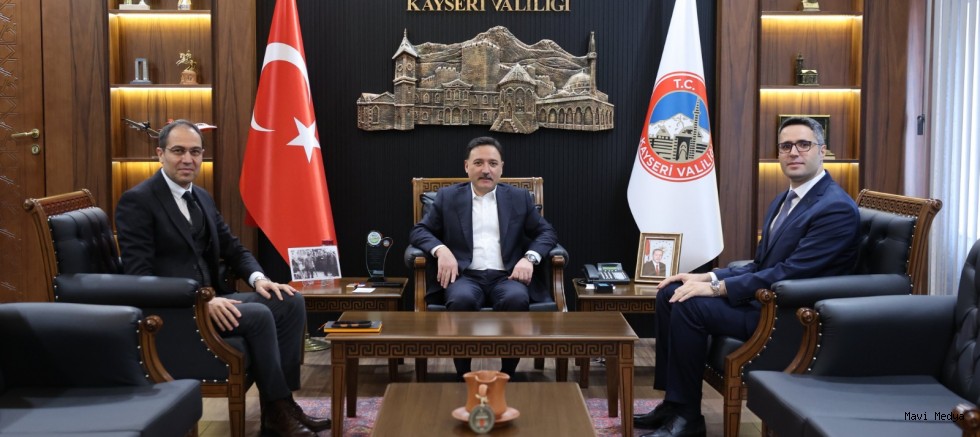 Kayseri Devlet Hastanesi’nin yeni başhekimi Çöl’den Vali Çiçek’e ziyaret