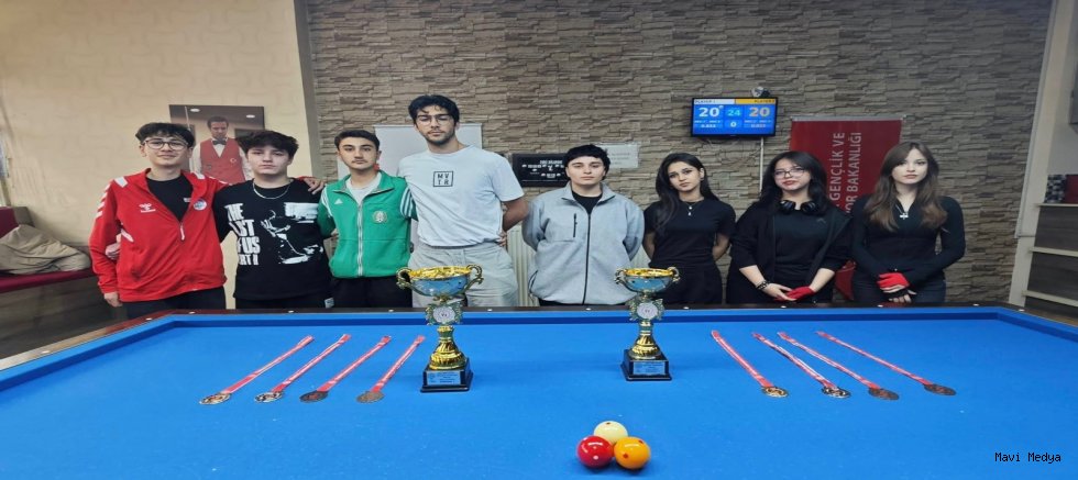 Bilardo Gençler İl Birinciliği müsabakaları tamamlandı