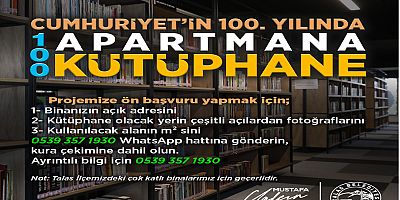 100 APARTMANA 100 KÜTÜPHANEYE BAŞVURULAR SÜRÜYOR