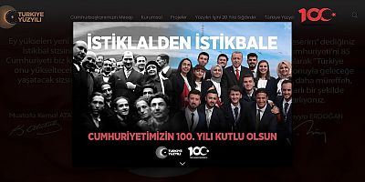 100. Yıl'a özel internet sitesi