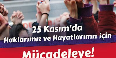 25 Kasım’da haklarımız ve hayatlarımız için mücadeleye!