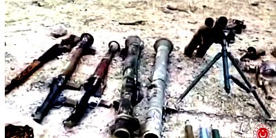 6 PKK’lı Teröristin Etkisiz Hâle Getirildiği Mağarada Çok Sayıda Silah ve Mühimmat Ele Geçirildi