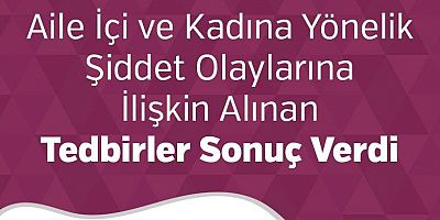 Aile İçi ve Kadına Yönelik Şiddet Olaylarına İlişkin Alınan Tedbirler Sonuç Verdi
