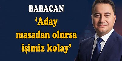 Ali̇ Babacan’dan ortak aday açıklaması: ‘Niyetimiz altıda altı mutabakat’