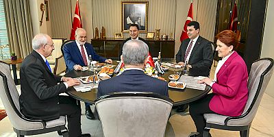 Altı liderden ortak açıklama: 'TBMM yenileme kararı almazsa Erdoğan aday olamaz'