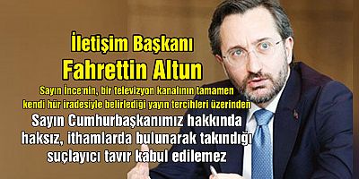 Altun'dan, Muharrem İnce açıklaması