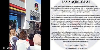 Antalya'da, törende konuşma yapan öğretmen gözaltına alındı