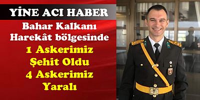 Bahar Kalkanı Harekât bölgesinde 1 Askerimiz  Şehit Oldu