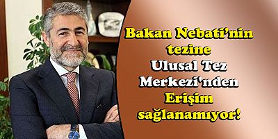 Bakan Nebati’nin tezine Ulusal Tez Merkezi'nden erişim sağlanamıyor