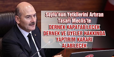 Soylu’nun yetkilerini artıran tasarı Meclis’te