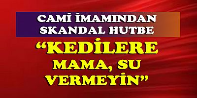 Bir İmam Hutbe de 'Kedilere Mama, su vermeyin