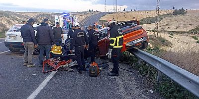 Birecik'te trafik kazası: 1 ölü 2 yaralı