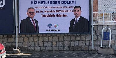Büyükkılıç’a billboard afişleri ile teşekkür etti.
