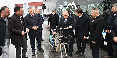  Büyükkılıç, elektrikli otobüs ile bisikletleri inceledi 