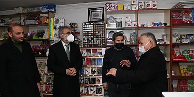 Büyükkılıç, Eski Bakan Yıldız ile esnaf ziyareti gerçekleştirdi