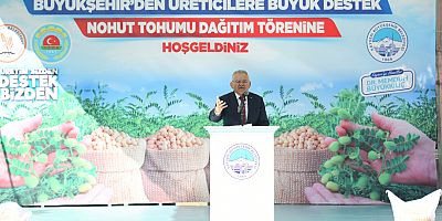  BÜYÜKKILIÇ’TAN ÇİFTÇİLERE 2.5 MİLYON TL’LİK “NOHUT TOHUMU” DESTEĞİ