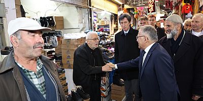 Büyükkılıç, Tarihi Kapalı Çarşı Ve Kazancılar Çarşısı Esnafını Ziyaret Etti