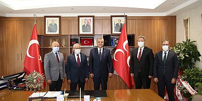BÜYÜKKILIÇ VE BAŞKANLARDAN MHP’NİN YENİ İL BAŞKANINA “HAYIRLI OLSUN” ZİYARETİ