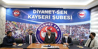 BÜYÜKKILIÇ VE ÇOPUROĞLU DİYANET-SEN KAYSERİ ŞUBESİ'Ni ZİYARET ETTİ