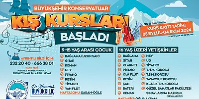 BÜYÜKŞEHİR BELEDİYESİ KONSERVATUVARI KIŞ KURS KAYITLARI BAŞLADI