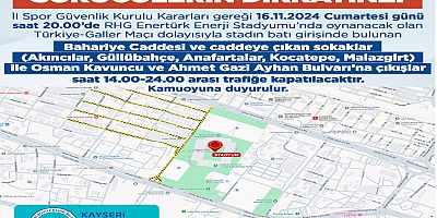 BÜYÜKŞEHİR’DEN ARAÇ SÜRÜCÜLERİNE MİLLİ MAÇ ÖNCESİ ÖNEMLİ DUYURU