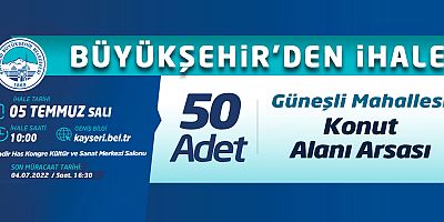 BÜYÜKŞEHİR’DEN İHALE