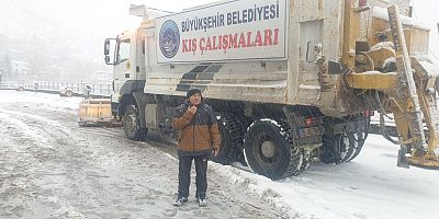 BÜYÜKŞEHİR'DEN KIRSALDA ÖZVERİLİ KIŞ ÇALIŞMASI