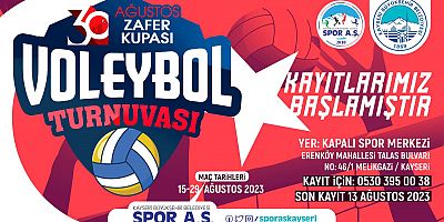 Büyükşehir'in 30 Ağustos Zafer Kupası Voleybol Turnuvası Kayıtları Başladı