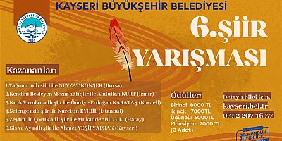 Büyükşehir'in 6'ncı Şiir Yarışmasında Kazananlar Belli Oldu