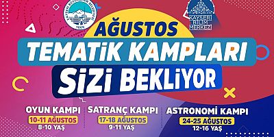 Büyükşehir'in Ağustos Tematik Kampları İçin Kayıtlar Başladı