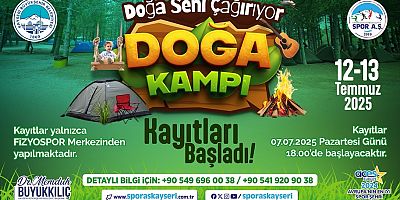 Büyükşehir'in Doğa Seni Çağırıyor Doğa Kampı Kayıtları Başladı