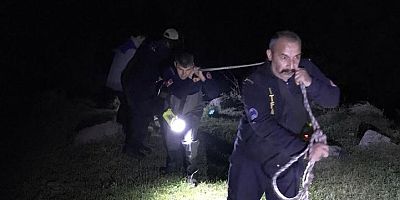 BÜYÜKŞEHİR İTFAİYESİ'NDEN 8 SAATLİK KURTARMA OPERASYONU