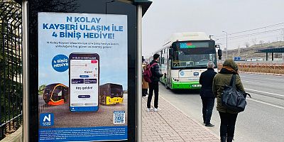 BÜYÜKŞEHİR, N KOLAY KAYSERİ ULAŞIM’A İLK KEZ ÜYE OLAN VATANDAŞLARIMIZA 4 BİNİŞ HEDİYE VERİYOR