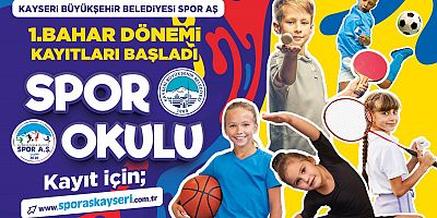 Büyükşehir Spor A.Ş. 1'inci Bahar Dönemi Spor Okulları Kayıtları Başladı