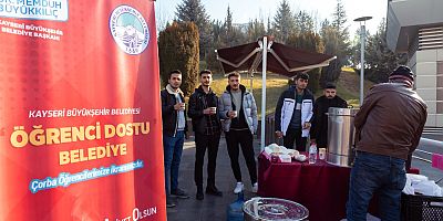 BÜYÜKŞEHİRDEN TÜM ÜNİVERSİTE VE MERKEZ KÜTÜPHANELERDE SICAK ÇORBA