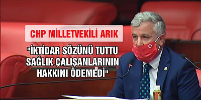 ÇETİN ARIK SAĞLIKÇILARIN TALEPLERİNİ MECLİSTE DİLE GETİRDİ