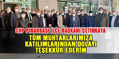 Pınarbaşı'n dan 81 Muhtar Toplantıya Katıldı