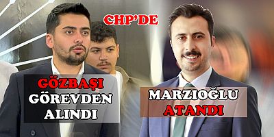 CHP İl Başkanı Gözbaşı, görevden alındı, Marzıoğlu Atandı.