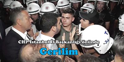 CHP İstanbul İl Başkanlığı önünde gerilim