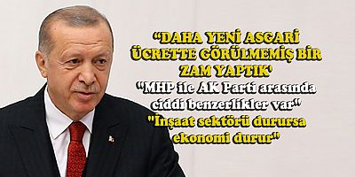 CUMHURBAŞKANI ERDOĞAN ÖNEMLİ AÇIKLAMALARDA BULUNDU